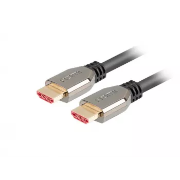 HDMI-Kabel LANBERG CA-HDMI-30CU-0018-BK — HDMI 2.1, 1,8 m, 48 Gbit/s, 7680×4320, 240 Hz, ARC, eARC/Ethernet-Unterstützung