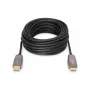 DIGITUS HDMI AOC Hybrid-Faser-Verbindungskabel, Typ A Stecker/Stecker, 10 m, UHD 8K@60Hz, CE, schwarz