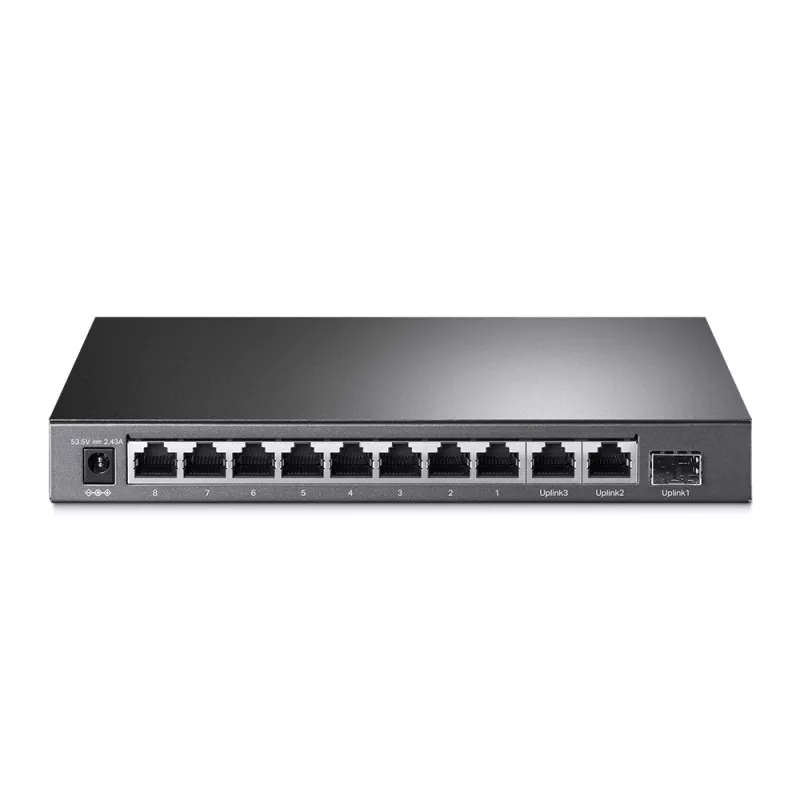 TP-Link 8-Port 10/100Mbps + 3-Port Gigabit Desktop Switch mit 8-Port PoE+