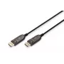 DIGITUS DisplayPort AOC Hybrid-Glasfaserkabel M/M UHD 8K@60Hz, CE, schwarz 15m