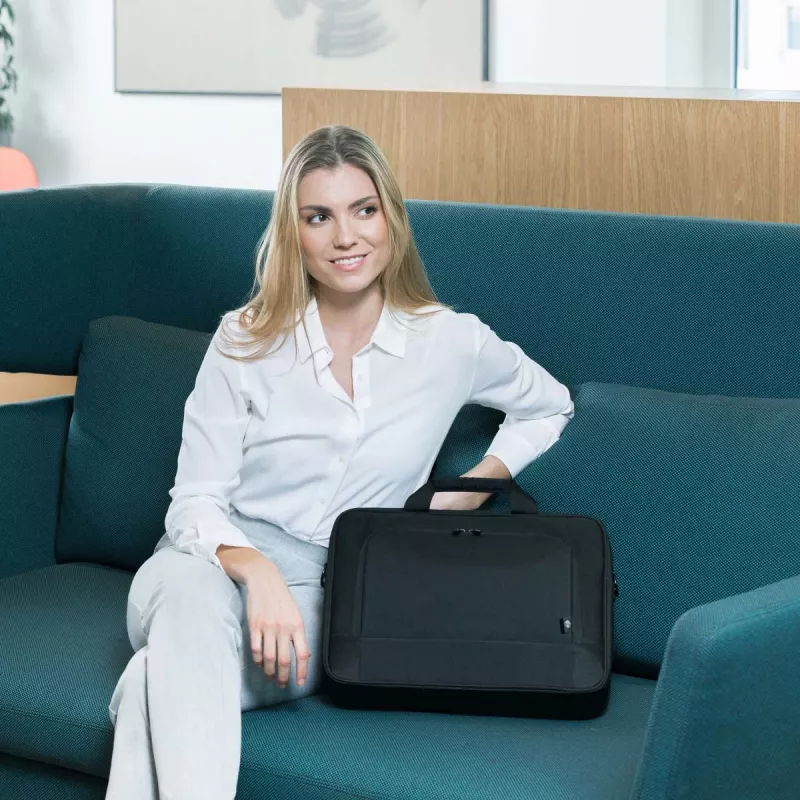 DICOTA Eco Top Traveller Base - 15-15.6in Notebook-Tasche - Schwarz / 300d RPET Polyester