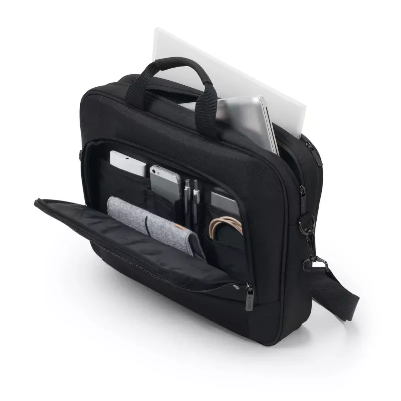 DICOTA Eco Top Traveller Base - 15-15.6in Notebook-Tasche - Schwarz / 300d RPET Polyester