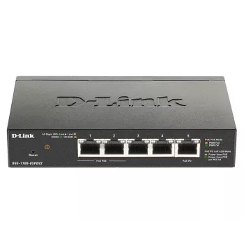 D-Link 5-Port Gigabit PoE Smart Managed Switch mit 1 PD-Port