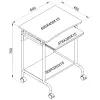 Computertisch TECHLY Compact ICA-TB S005 — kompakter Computertisch, MDF-Tischplatte, Tastaturauszug, Rollen, 600×450×750 mm, Buche