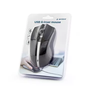 GEMBIRD Laser Maus 2400 Dpi - Ambidextrous