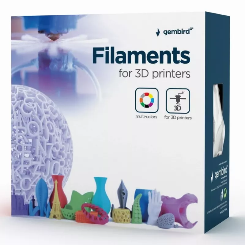 GEMBIRD PLA-PLUS-Filament, Silber, 1,75 mm, 1 kg