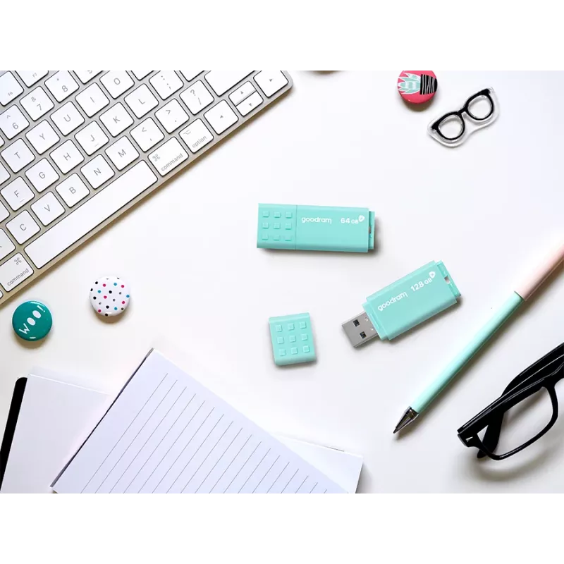 USB flash drive GOODRAM 64 GB USB Type-A 3.2 Gen 1 UME3, turquoise, read 60 MB/s, write 20 MB/s