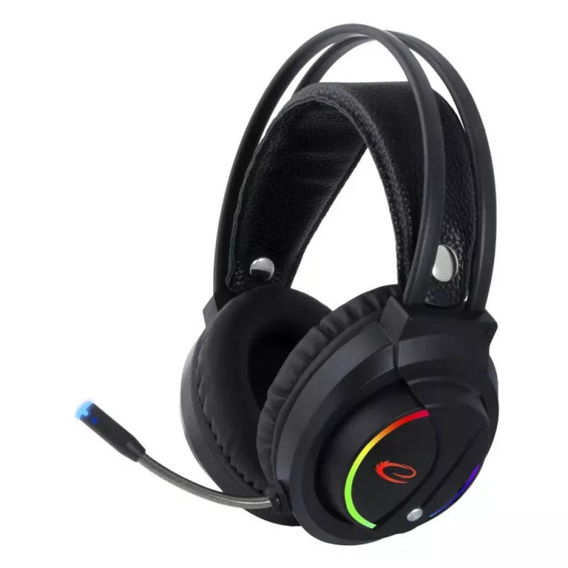 Esperanza EGH470 Nightshade kabelgebundenes Gaming-Headset mit Mikrofon, RGB-Beleuchtung, Lautstärkeregelung, 32 Ω, Schwarz
