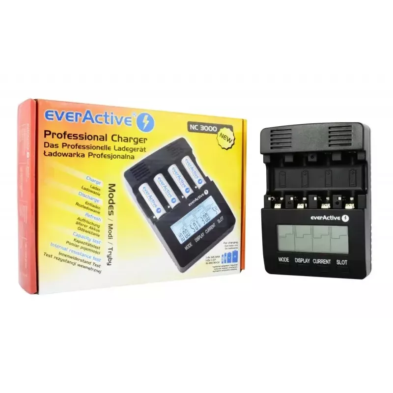 everActive NC-3000 Prozessor-Akkuladegerät für AA/AAA/C/D