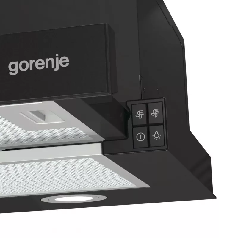 Gorenje TH62E4BG Semi-integreert (Herausschiebbar) Schwarz 450 m³/h