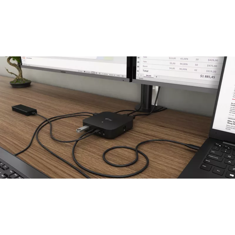 i-tec USB-C HDMI DP Docking Station mit Power Delivery 100 W + Universal-Ladegerät 100 W