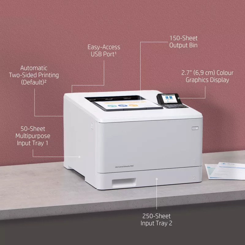HP Color LaserJet Enterprise M455dn, Laser, Farbe, 600 x 600 DPI, A4, 27 ppm, Duplexdruck