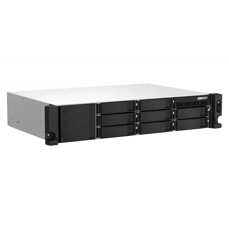 QNAP TS-873AEU-4G NAS/Storage-Server Rack (2U) Ryzen Embedded V1500B 4 GB DDR4 0 TB QuTS hero Black