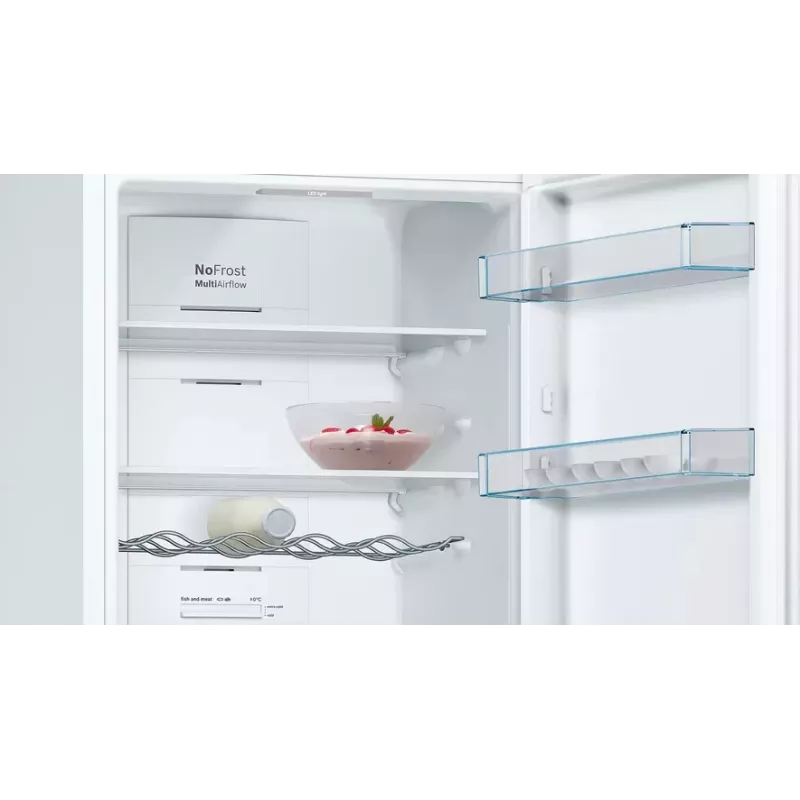 Bosch KGN36VWED Kühl-Gefrier-Kombination, freistehend, NoFrost, 237 l + 89 l, 186 cm, Energieklasse E, Weiß