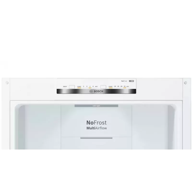 Bosch KGN36VWED Kühl-Gefrier-Kombination, freistehend, NoFrost, 237 l + 89 l, 186 cm, Energieklasse E, Weiß