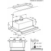 Semi built-in extractor hood Electrolux LFP226S, 598 mm, 330 m³/h, aluminium grease filter, 3 speeds