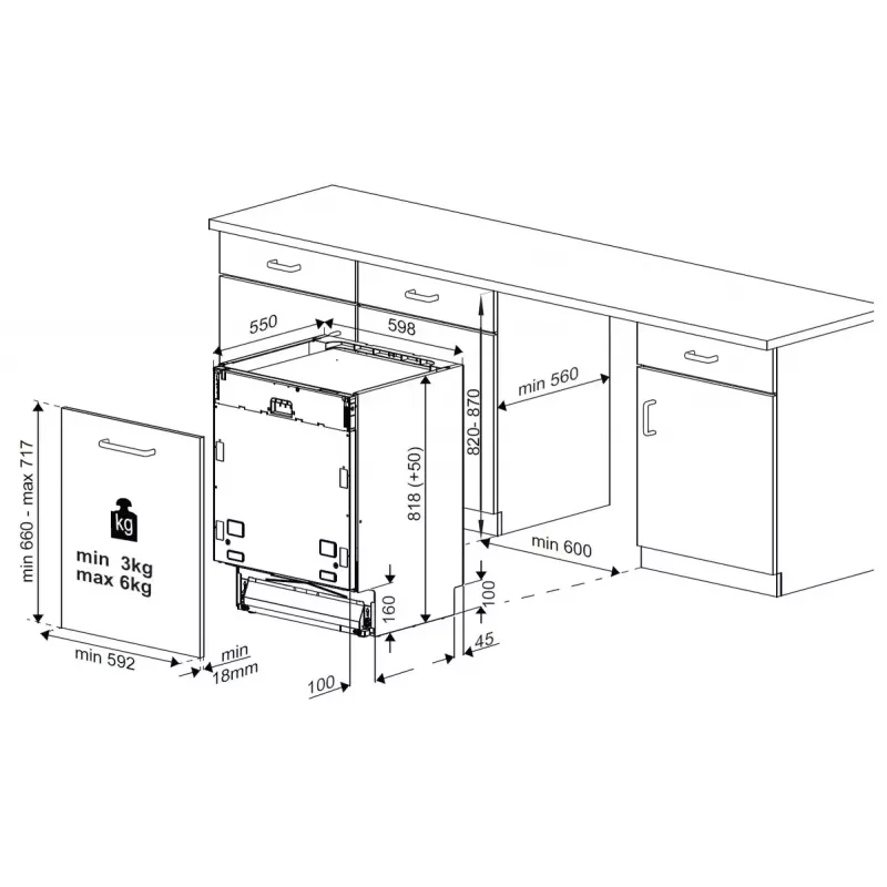Beko BDIN38521Q Vollintegrierter Geschirrspüler, 15 Maßgedecke, 44 dB