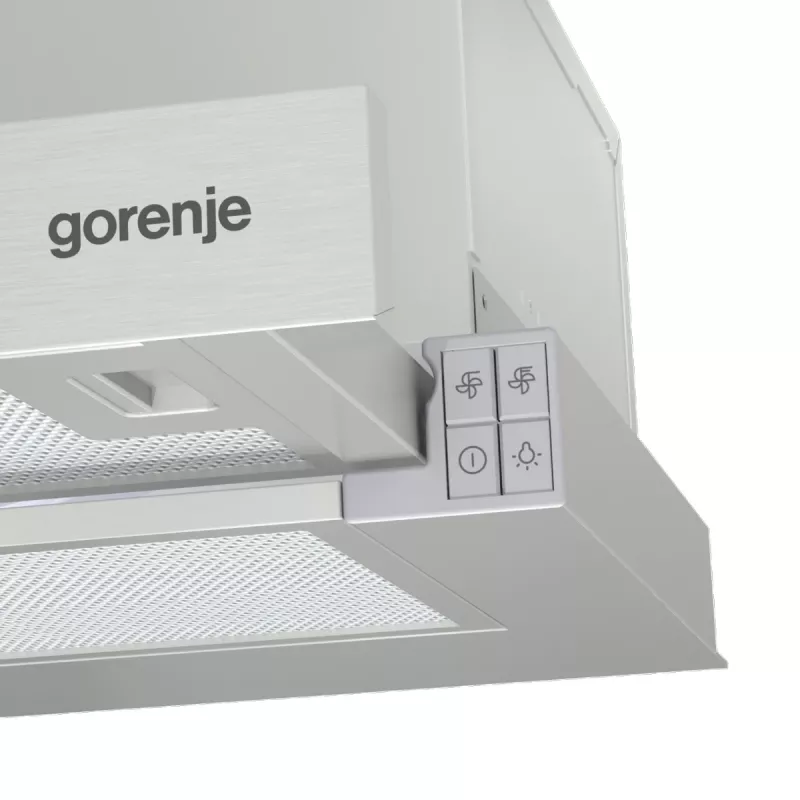 Einbau-Dunstabzugshaube Gorenje TH62E3X, Aluminiumfilter, Geräuschpegel: Mittel