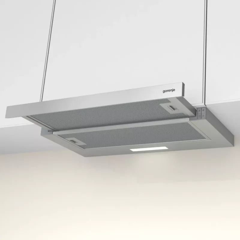 Einbau-Dunstabzugshaube Gorenje TH62E3X, Aluminiumfilter, Geräuschpegel: Mittel
