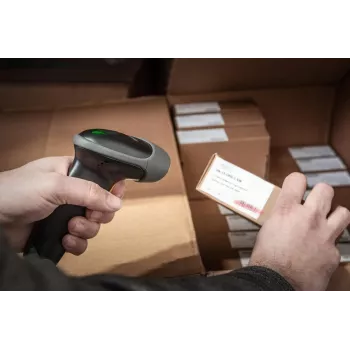 DIGITUS 2D Barcode Hand Scanner QR-Code Bluetooth mit Halterung