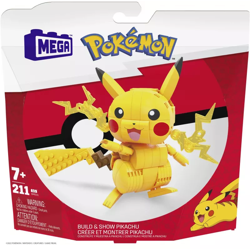 MEGA Pokémon Baukasten Pikachu (211 Teile) mit 1 Actionfigur für Kinder