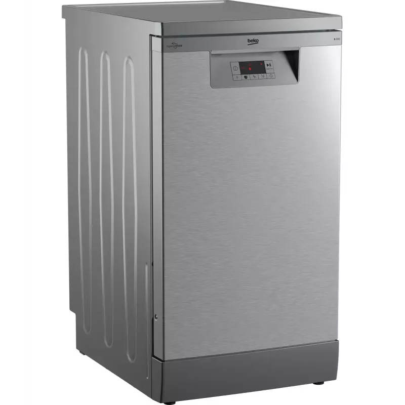 Slimline-Geschirrspüler Beko BDFS15020X, 10 Maßgedecke, 45 cm, 47 dB, 5 Programme, Invertermotor