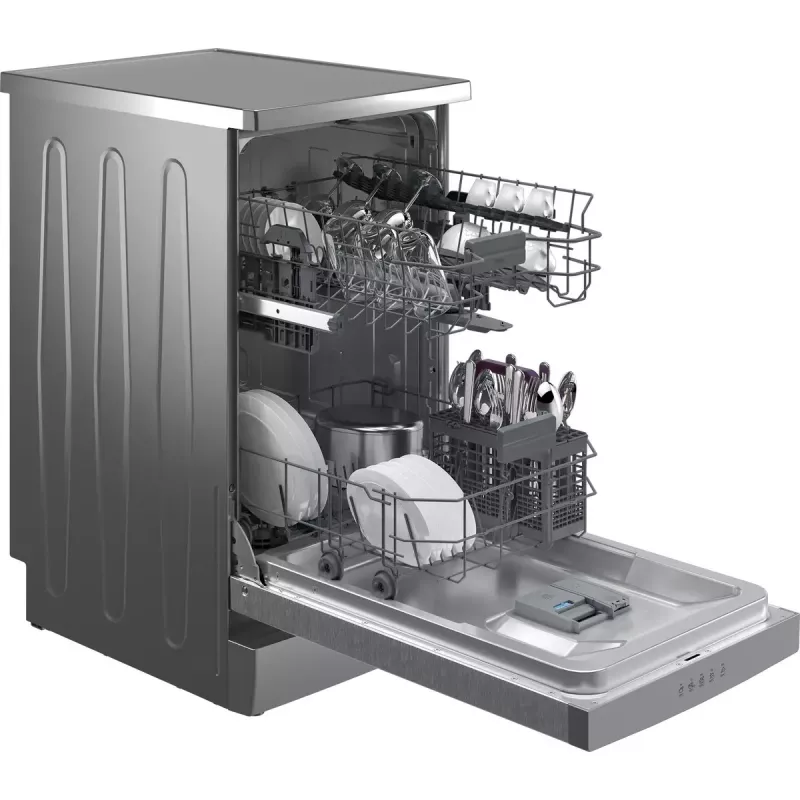 Slimline-Geschirrspüler Beko BDFS15020X, 10 Maßgedecke, 45 cm, 47 dB, 5 Programme, Invertermotor