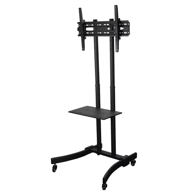 Techly ICA-TR23 mobiler TV-Ständer mit Rollen, 32–70 Zoll, 40 kg, mit Ablage