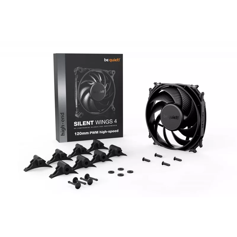 be quiet SILENT WINGS 4 | 120mm PWM high-speed Gehäuselüfter 12 cm Schwarz 1 Stück
