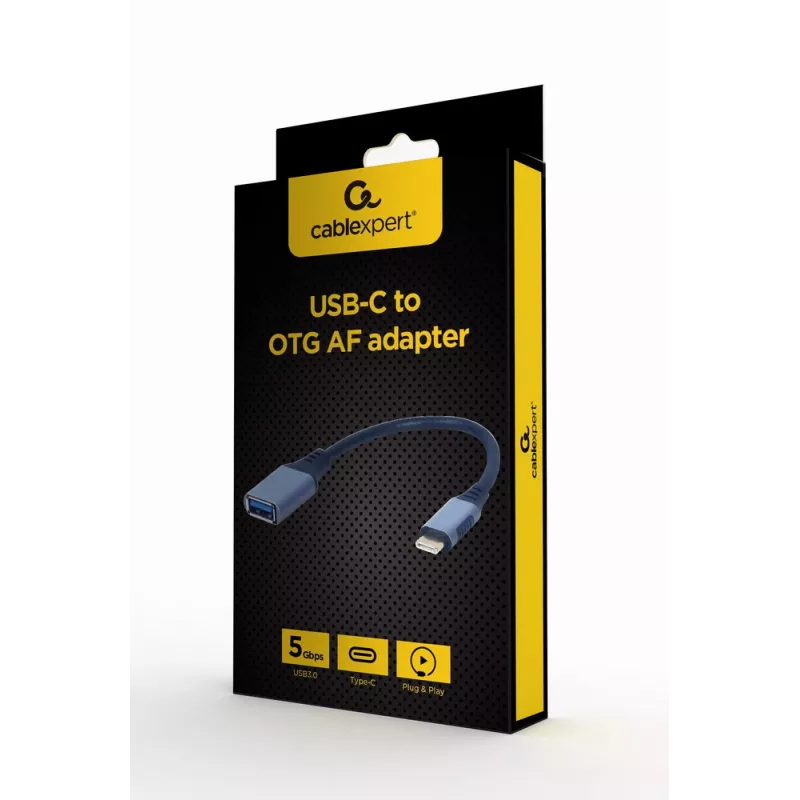 GEMBIRD USB 3.0 OTG Type-C- auf USB-Typ-A-Kabel (CM/AF), Space Grey