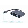Gembird Display-Adapter USB 3.0 Typ A auf HDMI + VGA, Space Grau