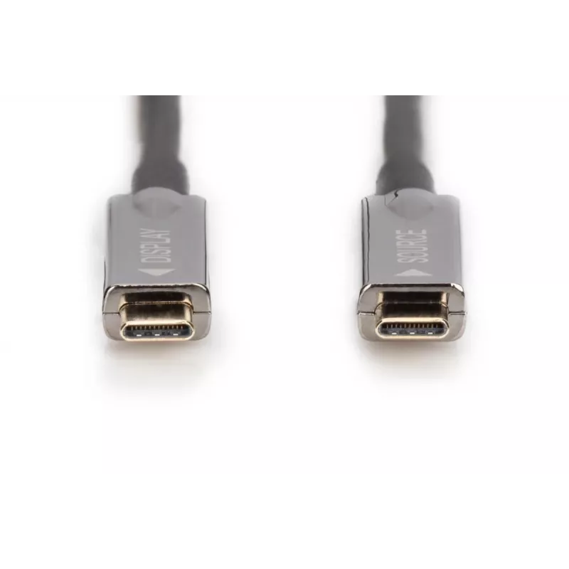 DIGITUS USB Type-C - USB Type-C AOC Hybrid-Glasfaserkabel 4K@60Hz USB 3.1 SPEC 15m
