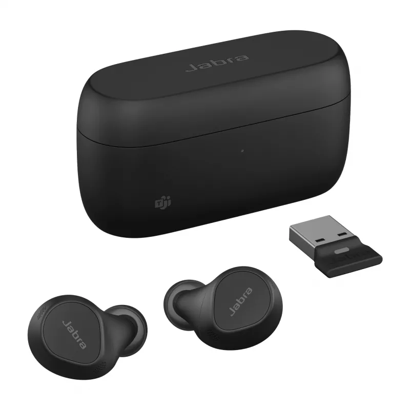Jabra Evolve2 Buds - USB-A MS, Kabellos, Büro/Callcenter, 5,4 g, Headset, Schwarz