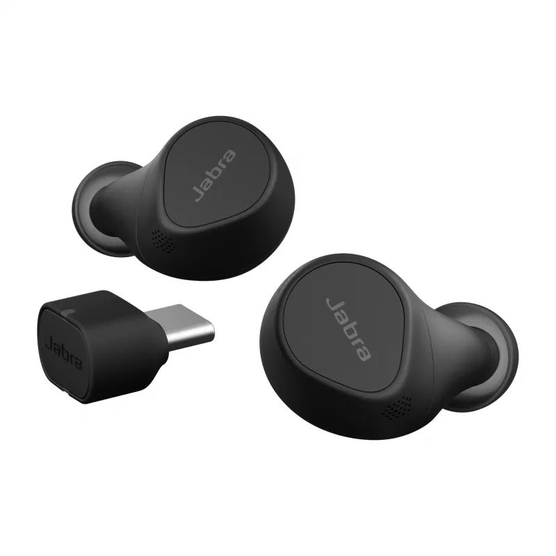 Jabra Evolve2 Buds - USB-C MS Wireless Charging Pad, True Wireless Stereo (TWS), Telefonie/Musik, 5,4 g, Headset, Schwarz