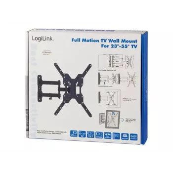 LogiLink BP0016 TV-Wandhalterung, 23-55 Zoll, neigbar/schwenkbar, max. 30 kg
