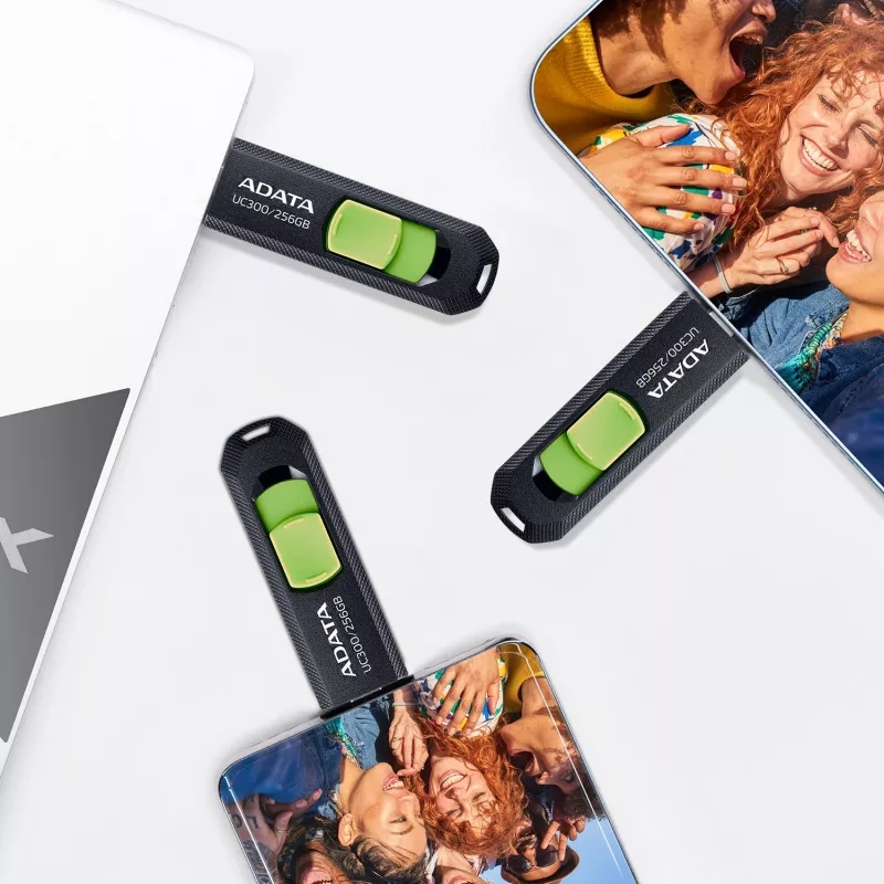 ADATA UC300 USB-Flash-Laufwerk 32 GB USB Type-C 3.2 Gen 1 (3.1 Gen 1) Schwarz, Grün