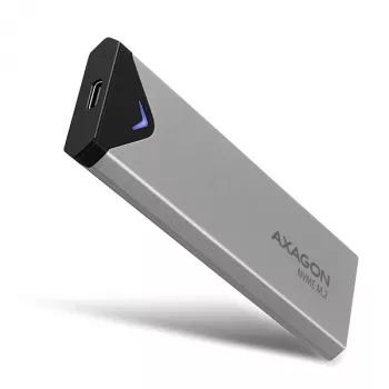 Axagon EEM2-UG2 Externes USB-C 10Gbps Metallgehäuse für M.2 NVMe SSD-Festplatten. Silber