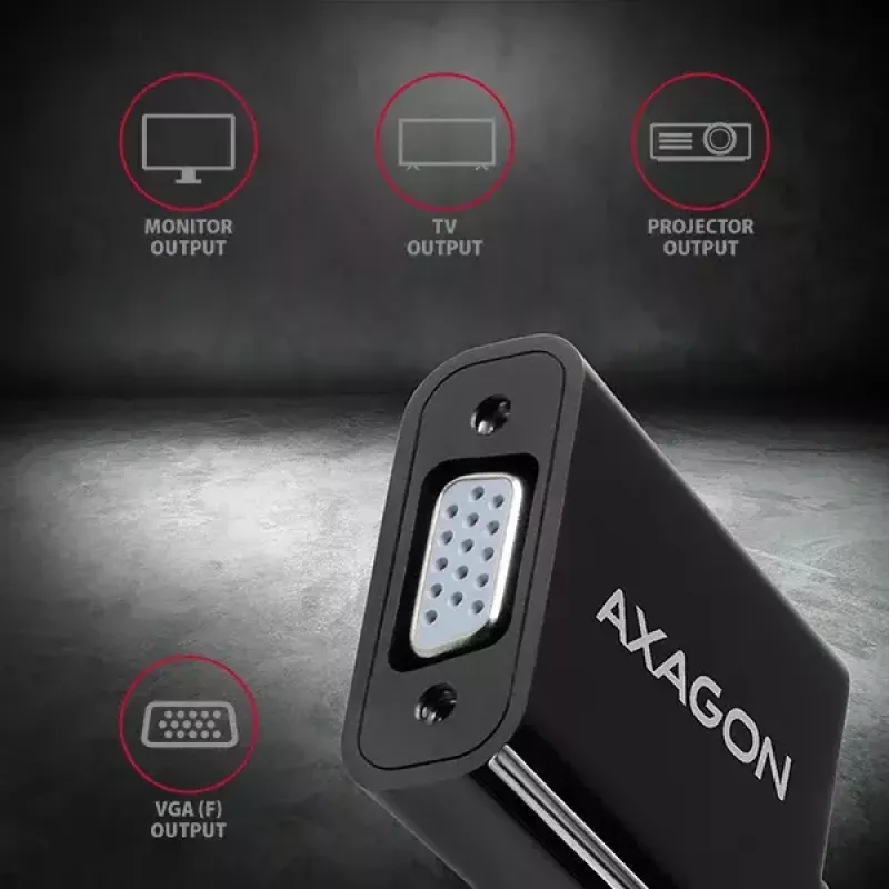 Axagon RVH-VGN HDMI -> VGA Adapter FullHD, 1920x1200