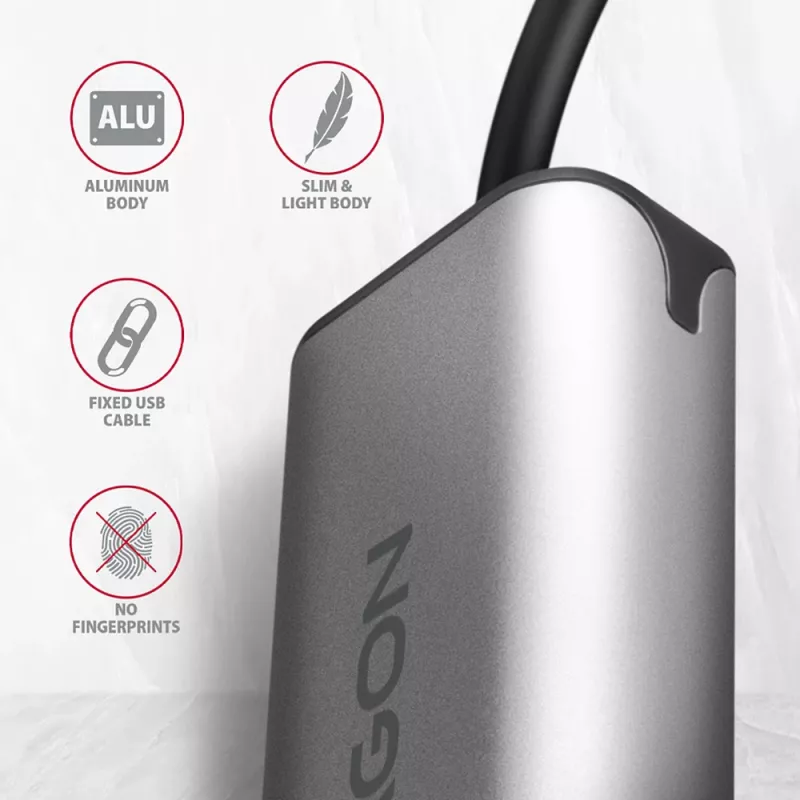 AXAGON ADE-25R USB-A 3.2 Gen 1 2,5-Gigabit-Ethernet-Adapter, Grau