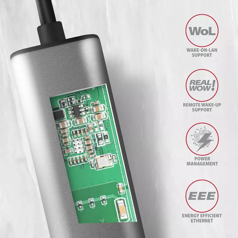 AXAGON ADE-25R USB-A 3.2 Gen 1 2,5-Gigabit-Ethernet-Adapter, Grau