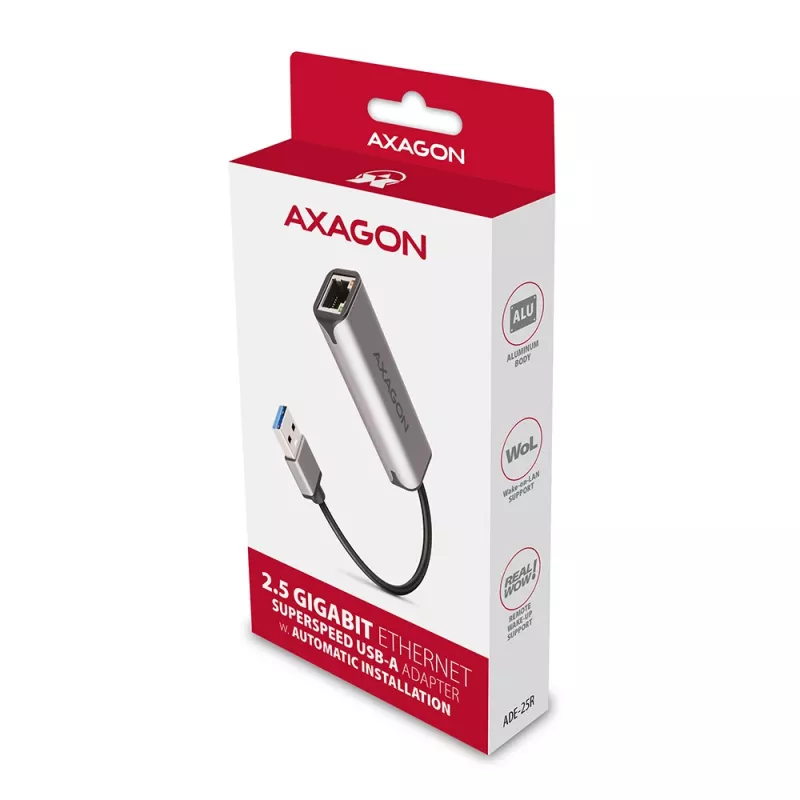 AXAGON ADE-25R USB-A 3.2 Gen 1 2,5-Gigabit-Ethernet-Adapter, Grau