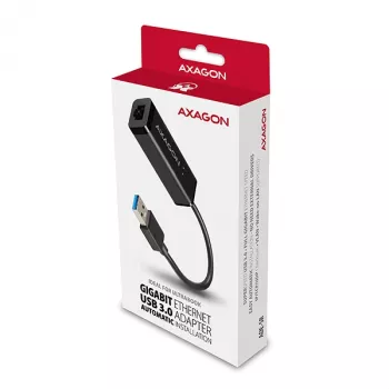 Axagon ADE-SR USB-A Gigabit-Ethernet-Adapter, kabelgebunden, USB, Ethernet, 1000 Mbit/s, Schwarz