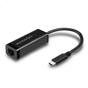 Axagon ADE-SRC USB-C Gigabit-Ethernet-Adapter, kabelgebunden, USB Typ-C, Ethernet, 1000 Mbit/s, Schwarz