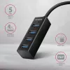 Axagon HUE-M1AL 4x USB 3.2 Gen 1 MINI-Hub, Metall, 1,2 m USB-A-Kabel