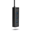 Axagon HUE-S2BL 4x USB 3.0 CHARGING Hub mit 1,2 m Kabel, Stromversorgung über Micro-USB