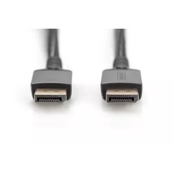 DIGITUS PREMIUM DP1.4 KABEL DP auf DP 8K/60Hz, 3m Aluminiumgehäuse vergoldet, Unterstützung 8K/60HZ