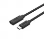 Unitek C14086BK-1M USB-C-Verlängerungskabel (St./Bu.), 10 Gbps, 4K, PD 100 W, 1 m, schwarz