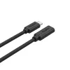 Unitek C14086BK-1M USB-C-Verlängerungskabel (St./Bu.), 10 Gbps, 4K, PD 100 W, 1 m, schwarz