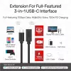 Unitek C14086BK-1.5M USB-C-Verlängerungskabel (St./Bu.), 10 Gbps, 4K, PD 100 W, 1,5 m, schwarz