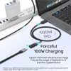 Unitek C14086BK-1.5M USB-C-Verlängerungskabel (St./Bu.), 10 Gbps, 4K, PD 100 W, 1,5 m, schwarz